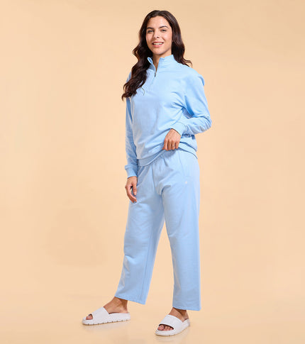 Enamor E405 – Cotton Rich Fleece Straight Pant