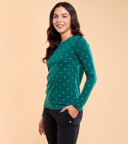 Enamor E257 Essentials Cotton Long Sleeve Crew Tee