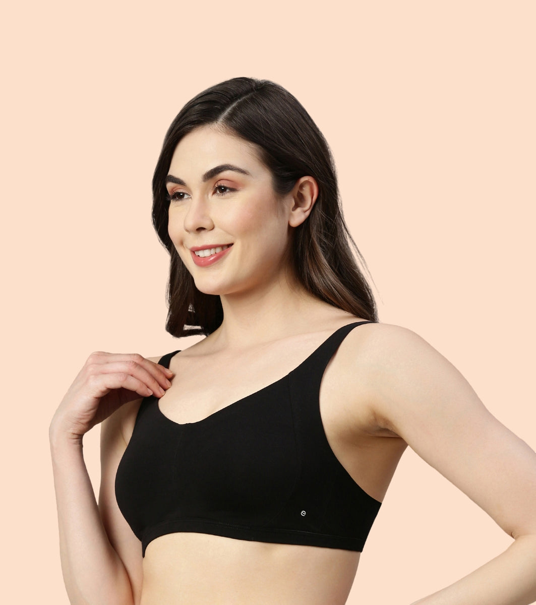 Enamor Intellifresh A058 Eco-antimicrobial Cotton Minimizer Bra for Women- Full Coverage, Padded and Wirefree - Pale Skin