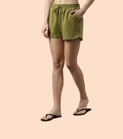 Comfy Shorts | Terry Shorts With Adjustable Waistband & Pockets