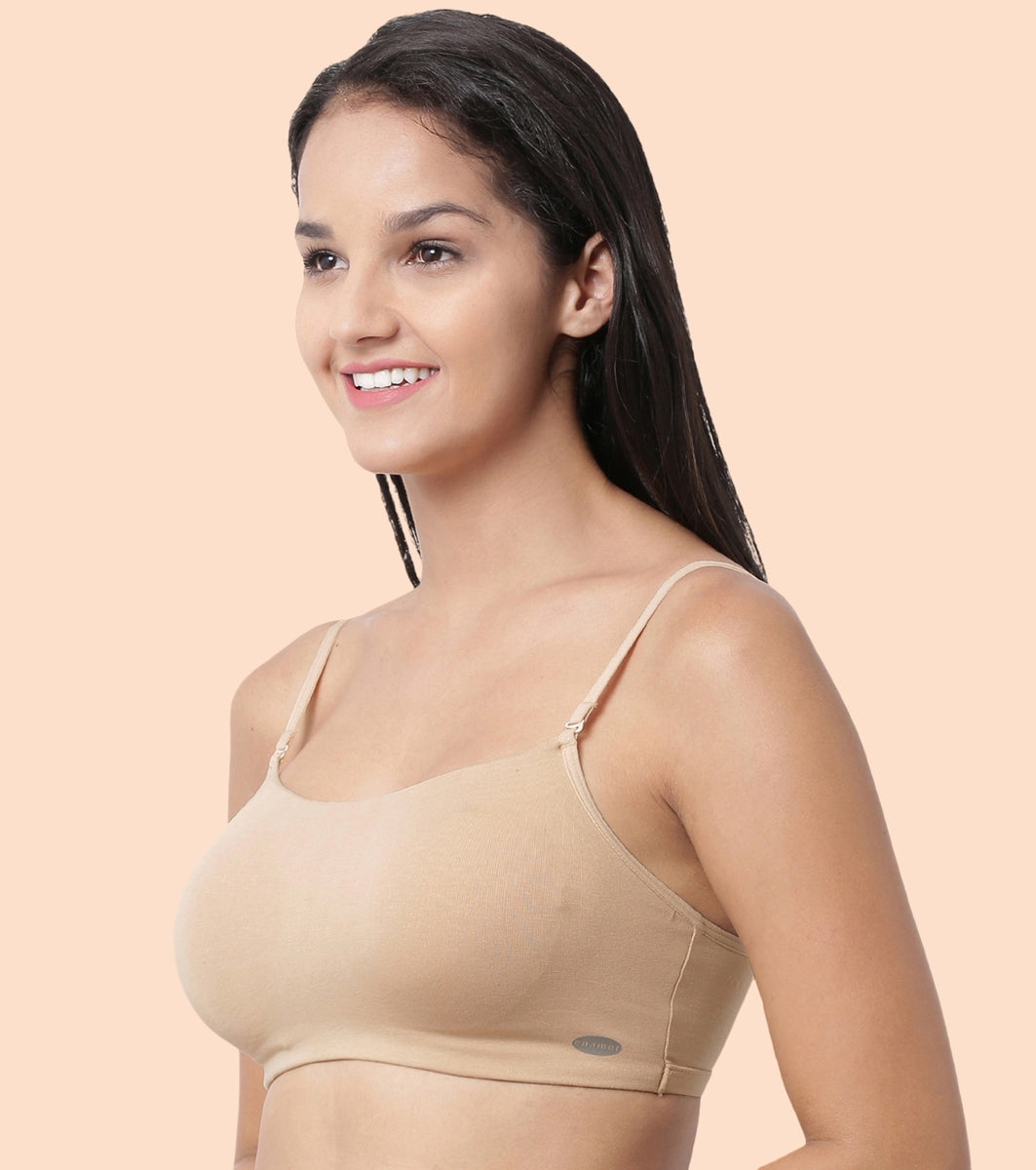 Full Coverage Non-Padded Wirefree Comfort Cami Detachable Bra