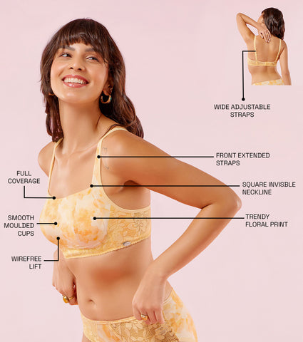 Enamor F151 Wirefree Full Coverage All Day Comfort Bralette - Golden Haze