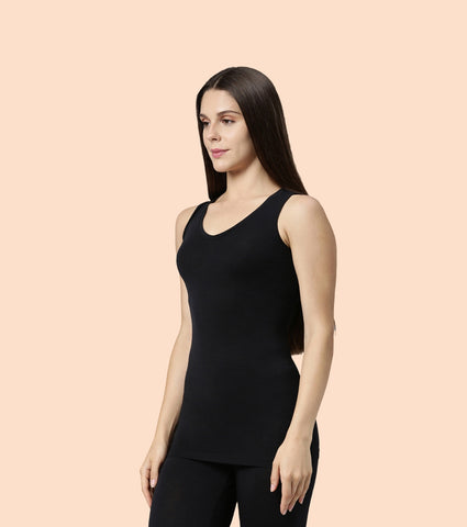 Thermals V-Neck Sleeveless Vest With Sweat Wicking And Antimicrobial Finish