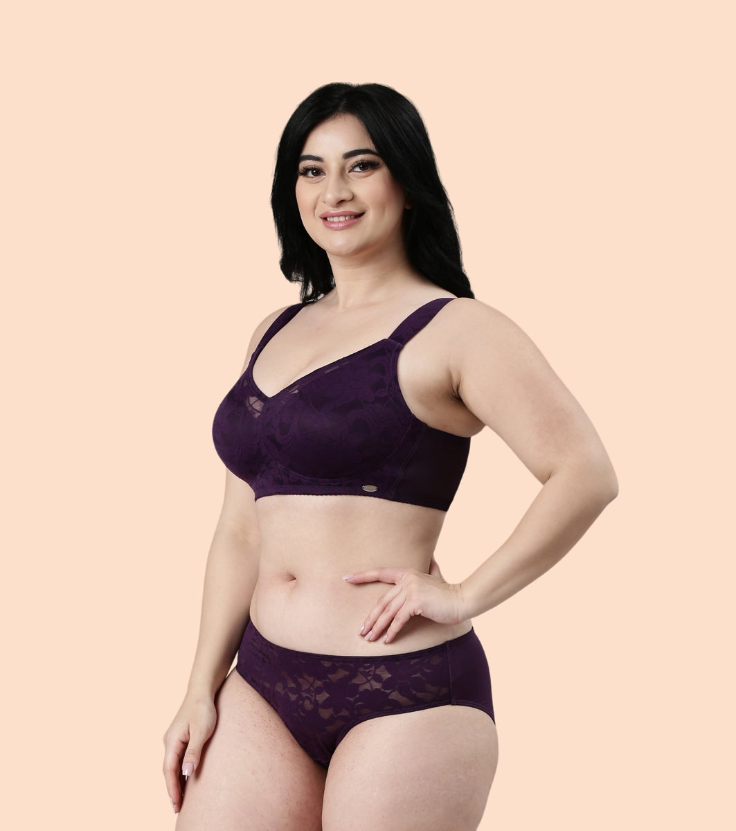 Enamor Body Transform F122 Smooth and Ultra Light Curve Super Support Bra for Women- Full Coverage, Non Padded and Wirefree