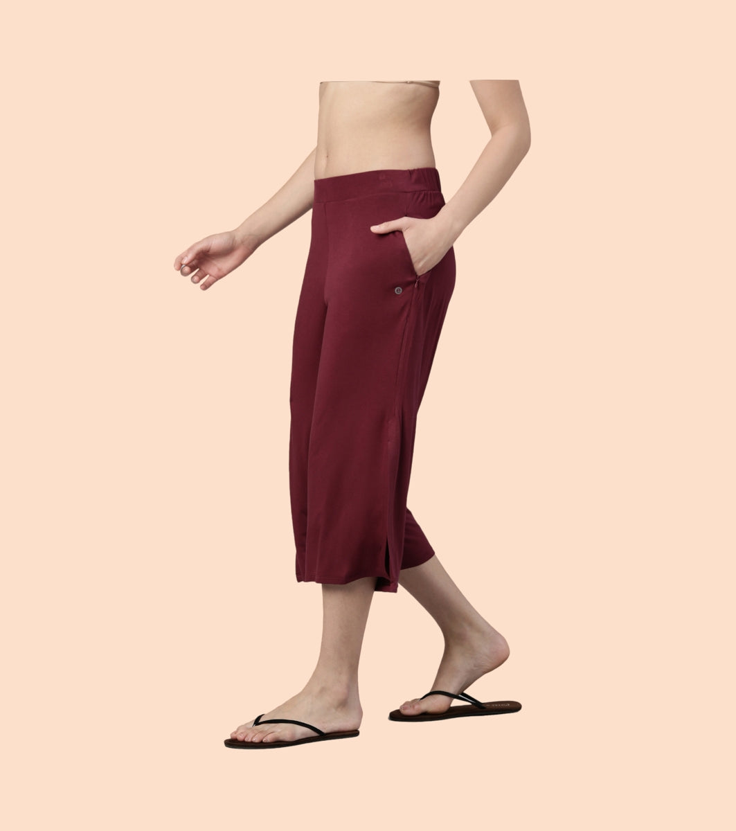 Shop In Culotte | Crop Length Culotte With Smart Side Slits