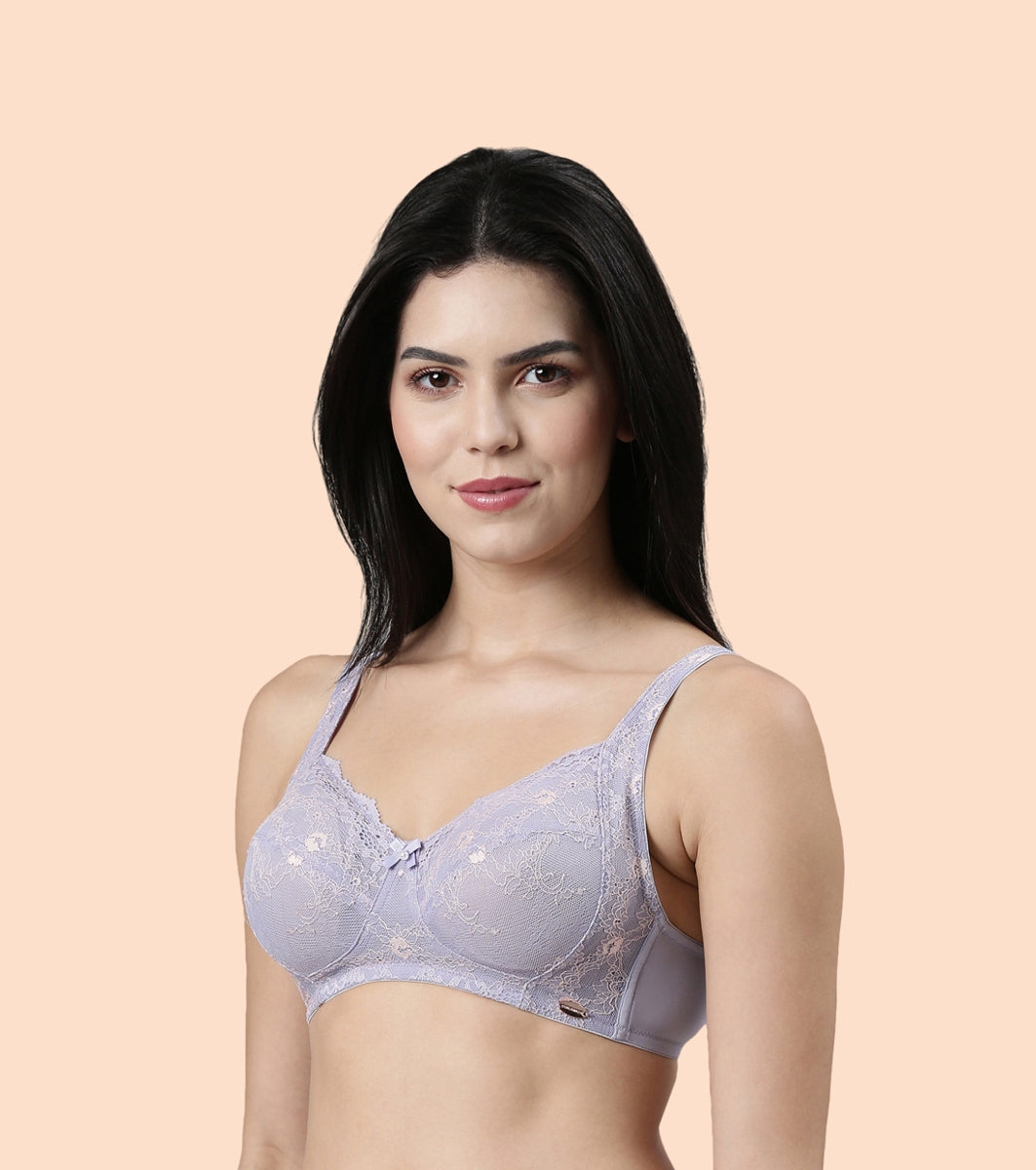 Enamor F129
LACE CONTOUR BRA
NON-PADDED WIREFREE HIGH COVERAGE