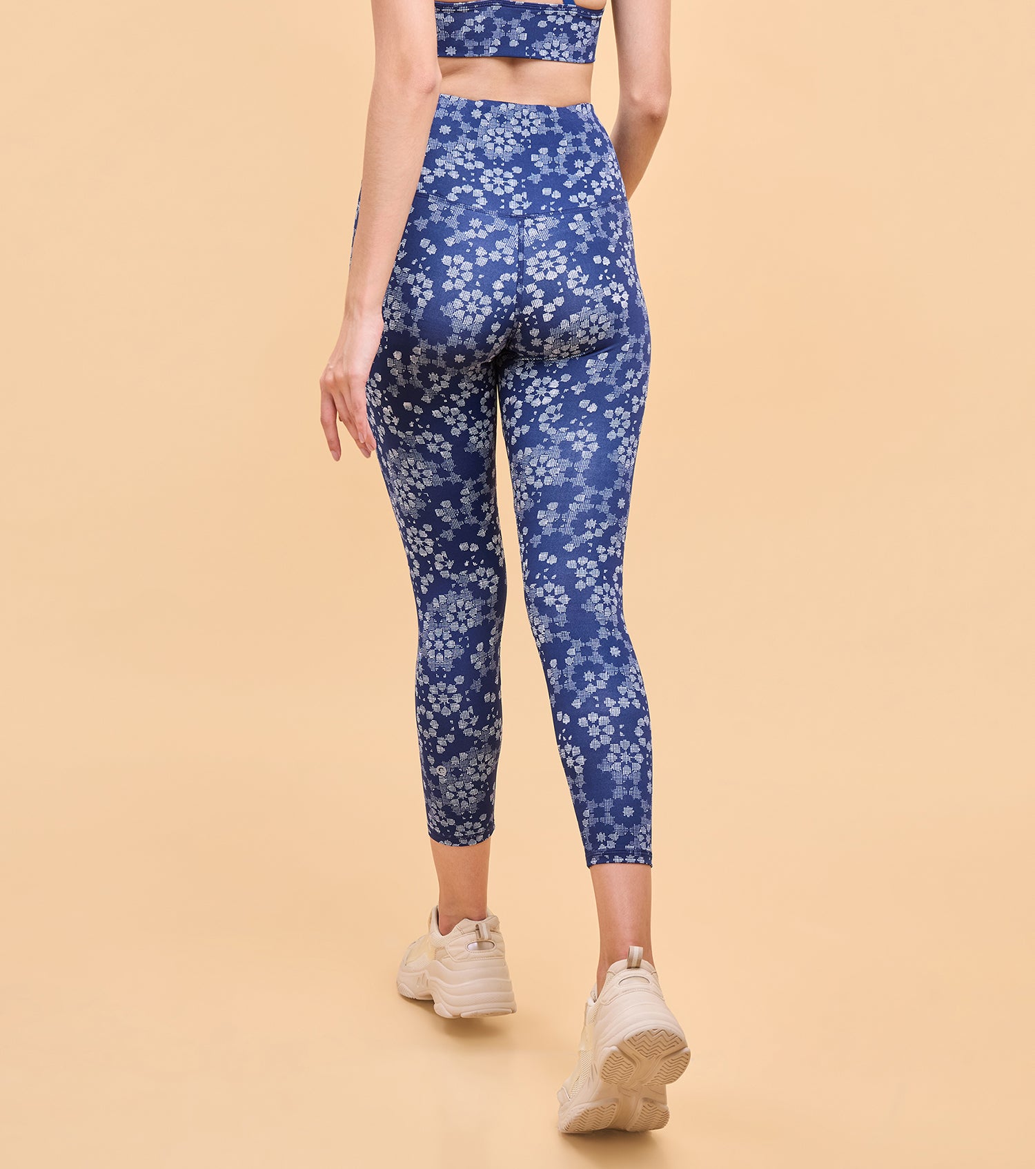 Enamor A607 Printed Legging - High-Waisted 7/8 Length Dry Fit Leggings with Stylish Prints