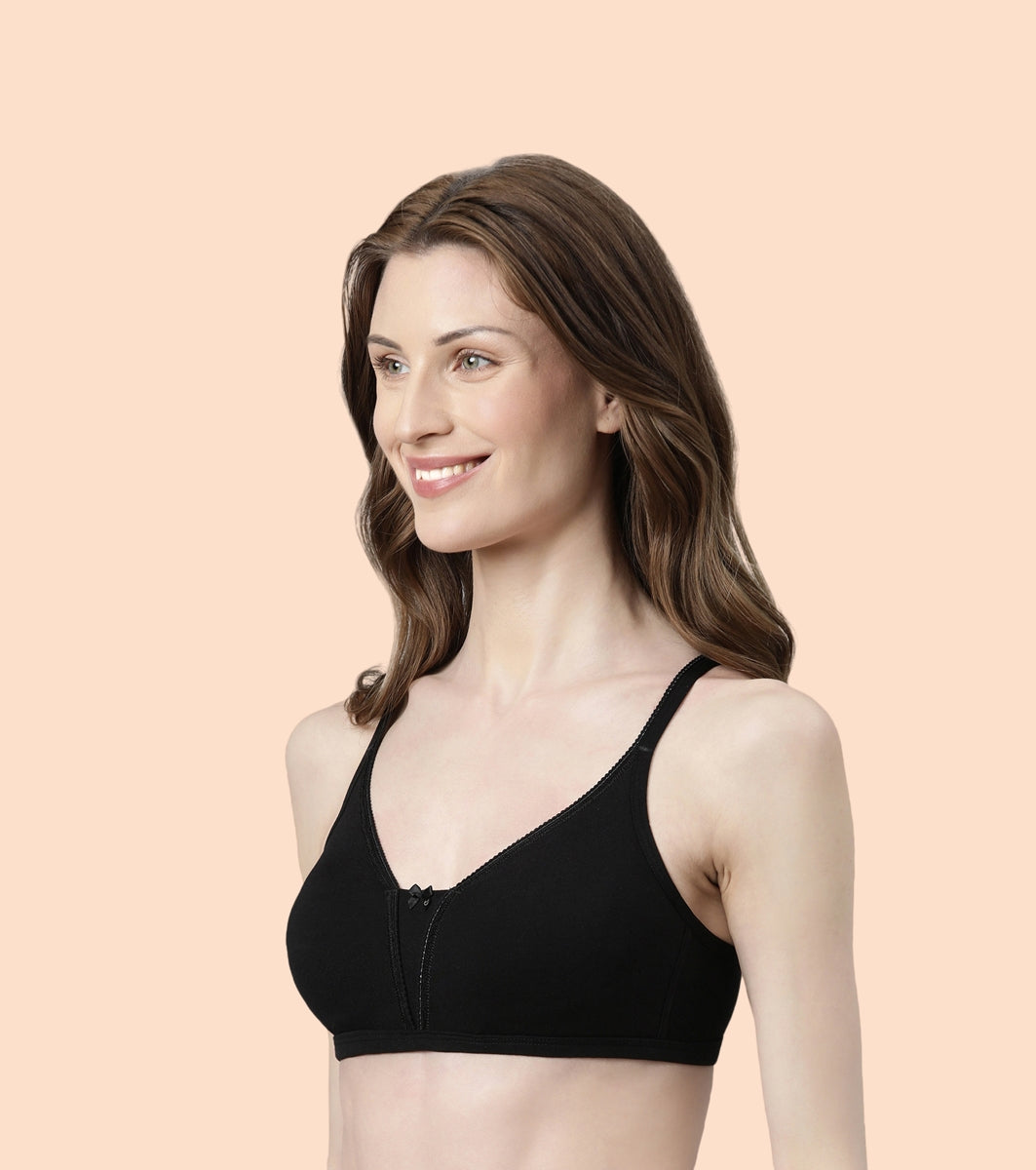 Enamor Stay New Comfort Triangle Cotton T-Shirt Bra | A072