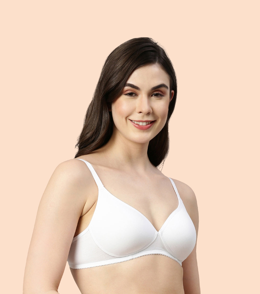 Enamor Perfect Coverage Cotton T-shirt Bra for Women- Padded and Wirefree