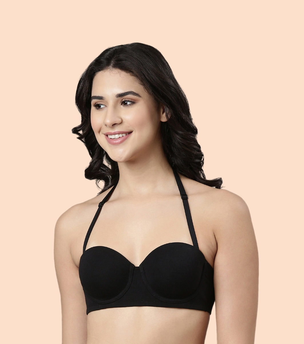 Enamor Multiway Bra For Women | High Coverage Cotton Strapless Bra For No Spill Coverage | A078Enamor Multiway Bra For Women | High Coverage Cotton Strapless Bra For No Spill Coverage | A078