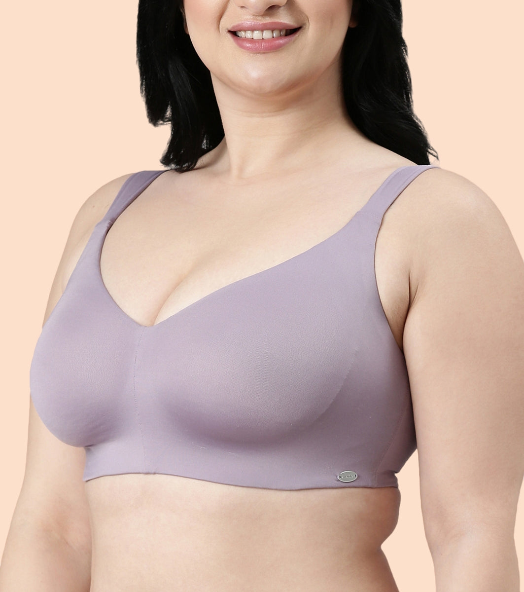 Enamor Pure Ease F121 Ultimate Smoothening Full Support Bra for Women- Full Coverage, Non Padded and Wirefree