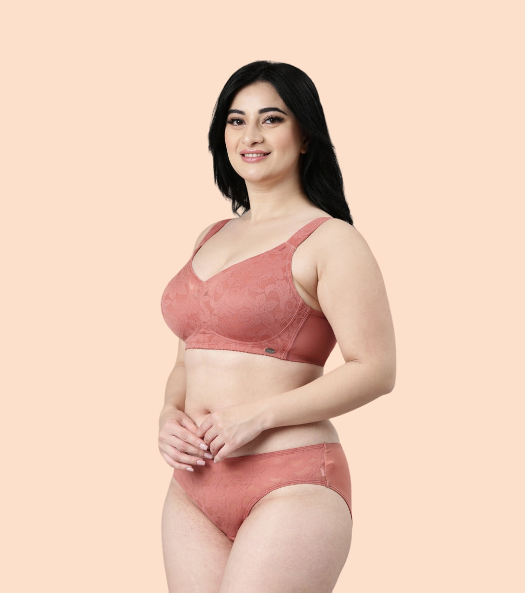 Enamor Body Transform F122 Smooth and Ultra Light Curve Super Support Bra for Women- Full Coverage, Non Padded and Wirefree