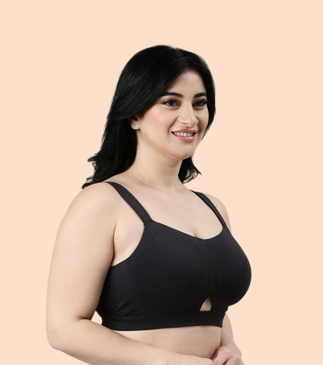 Enamor Cloud Soft A064 Cotton Full Support Minimizer Bra for Women -Padded ,Wirefree and  Full Coverage