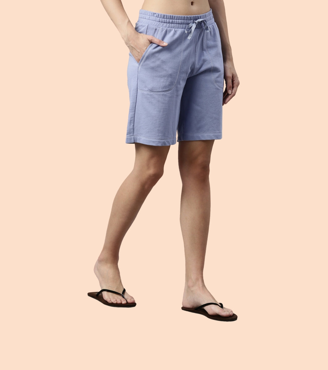 Relax Bermuda | Knee Length Shorts With Adjustable Waistband & Pockets