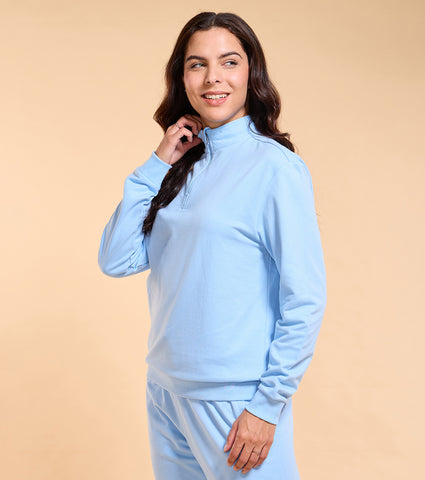 Enamor E904 Cotton Rich Fleece Sweatshirt - Relaxed Fit, Regular Length