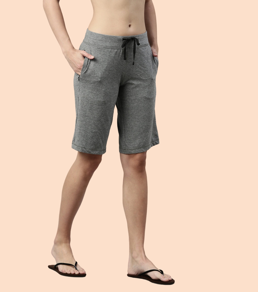 City Shorts | Cotton Knee Length Shorts