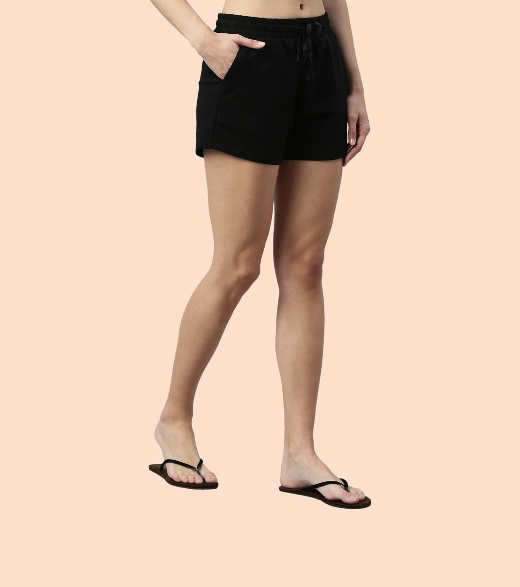 Comfy Shorts | Terry Shorts With Adjustable Waistband & Pockets