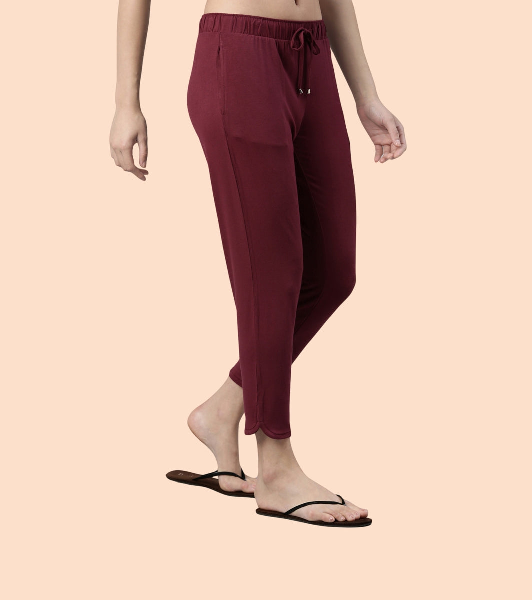 Lazy Pant | Pull-On Flannel Pants With Satin Adjustable Waist Drawstring & Pockets