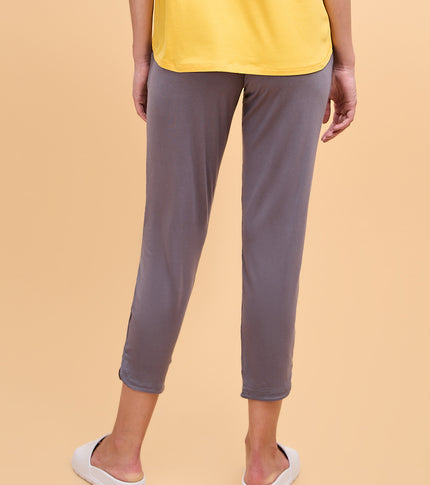 Enamor Essentials Womens E048-Mid Rise 7/8th Relaxed fit Lounge Pants