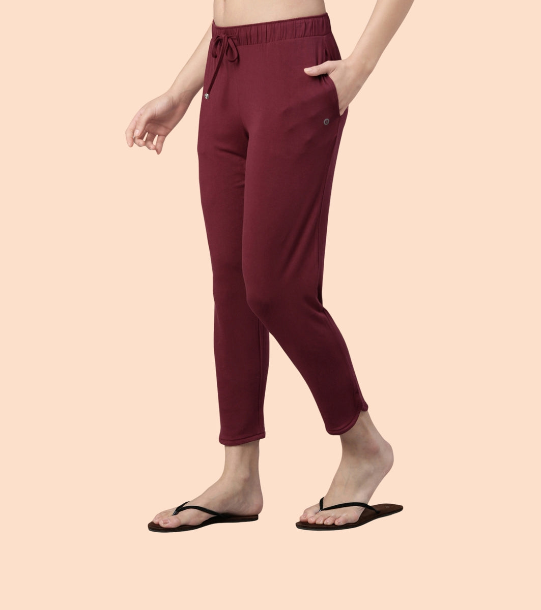 Lazy Pant | Pull-On Flannel Pants With Satin Adjustable Waist Drawstring & Pockets