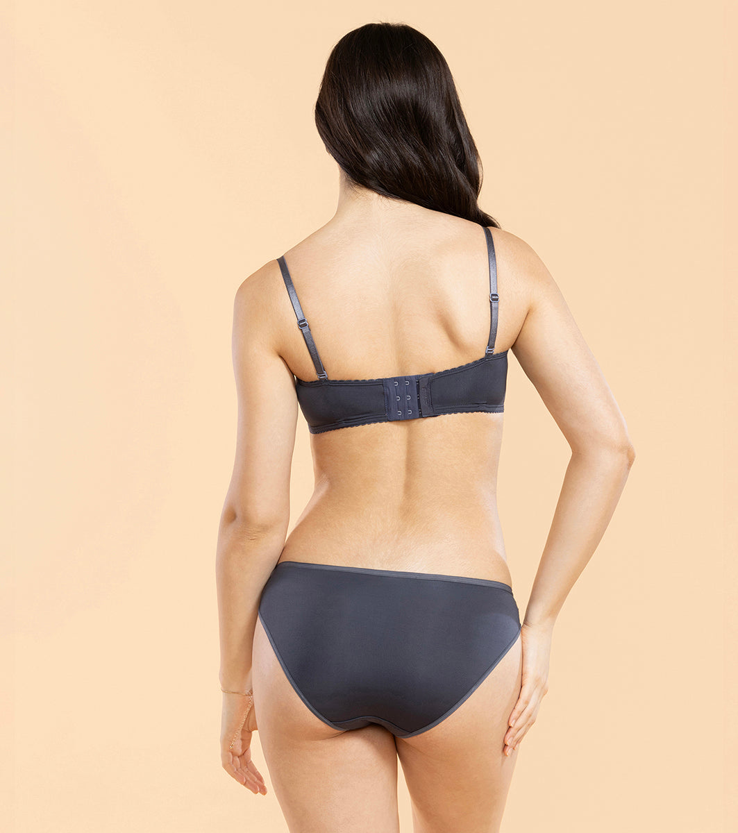 Enamor P143 Ultra Low Waist Bikini with Luxe Embroidered Lace for a Modern, Chic Look