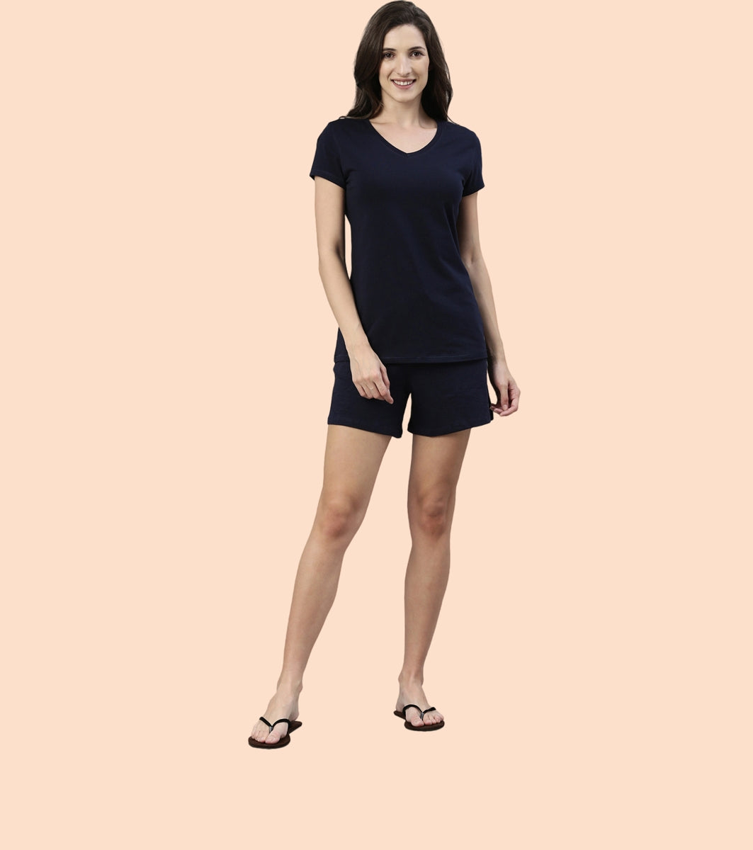 Basic Shorts | Mid-Thigh Length Jersey Shorts With Pockets