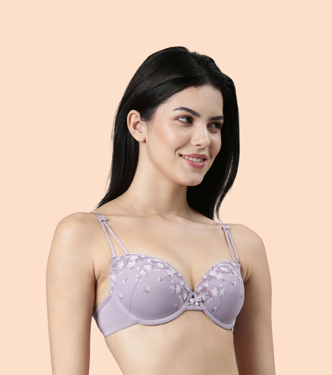 Enamor F127
LUXE LACE BRA
PADDED WIRED MEDIUM COVERAGE