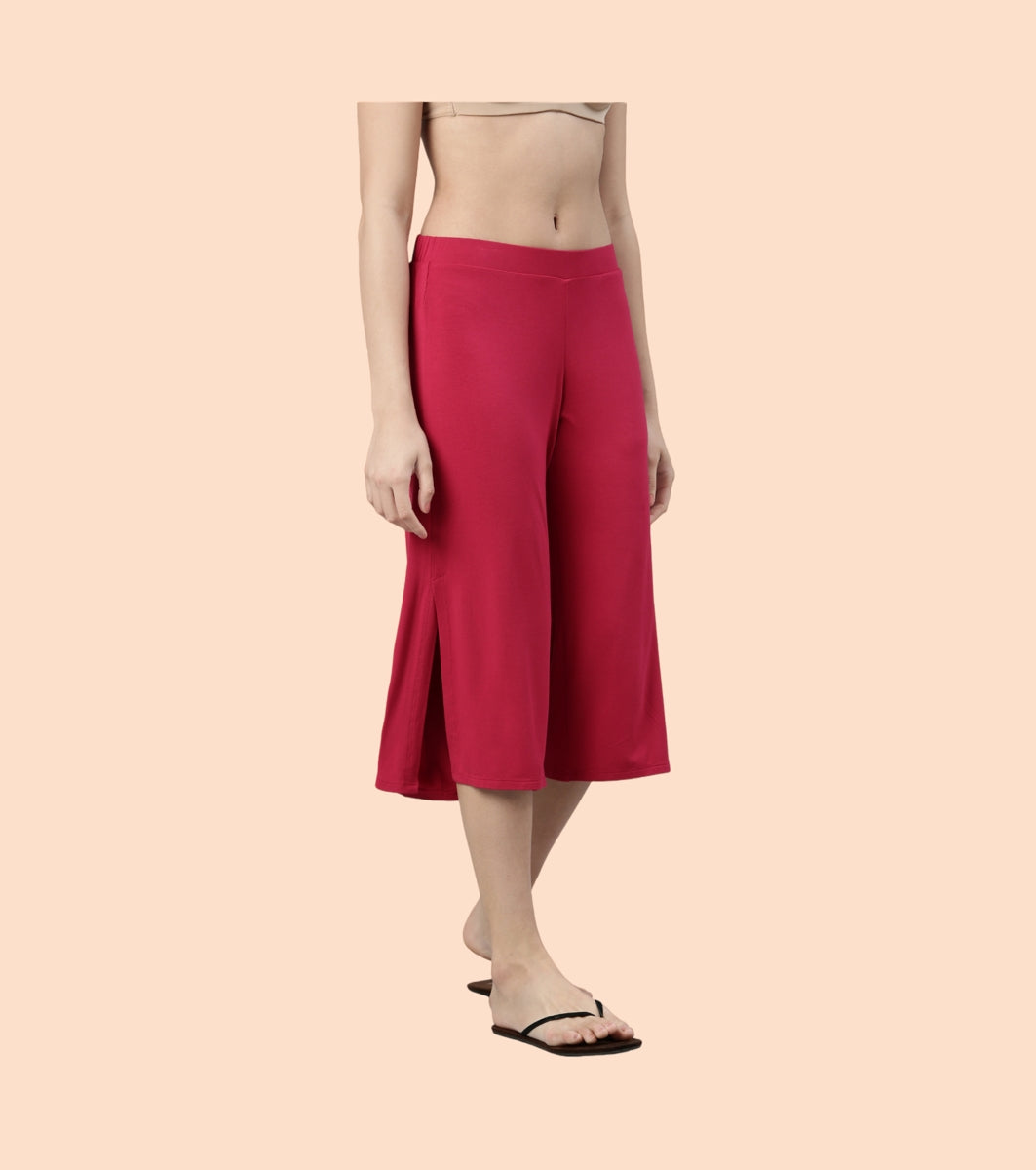 Shop In Culotte | Crop Length Culotte With Smart Side Slits