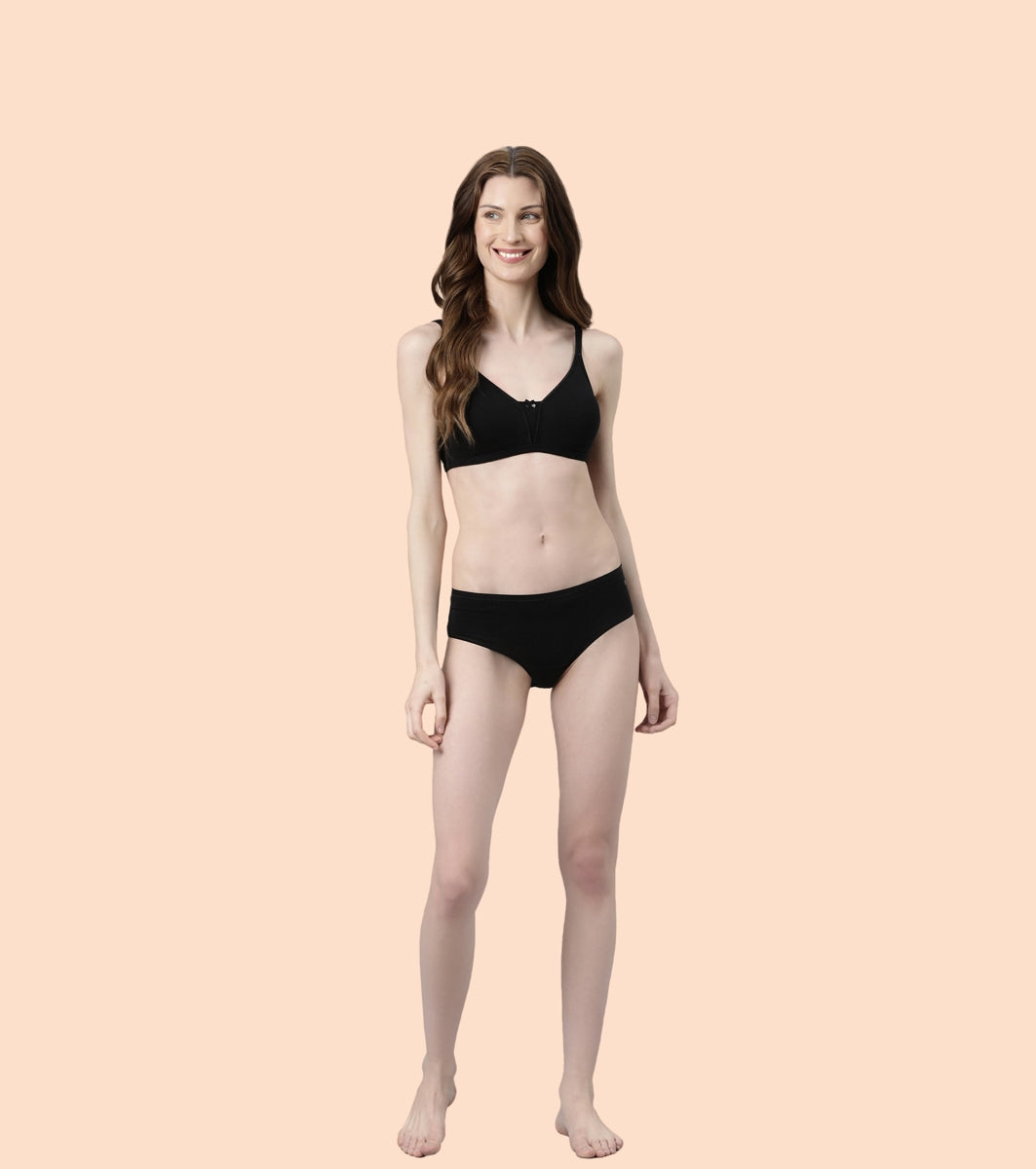 Enamor Stay New Comfort Triangle Cotton T-Shirt Bra | A072