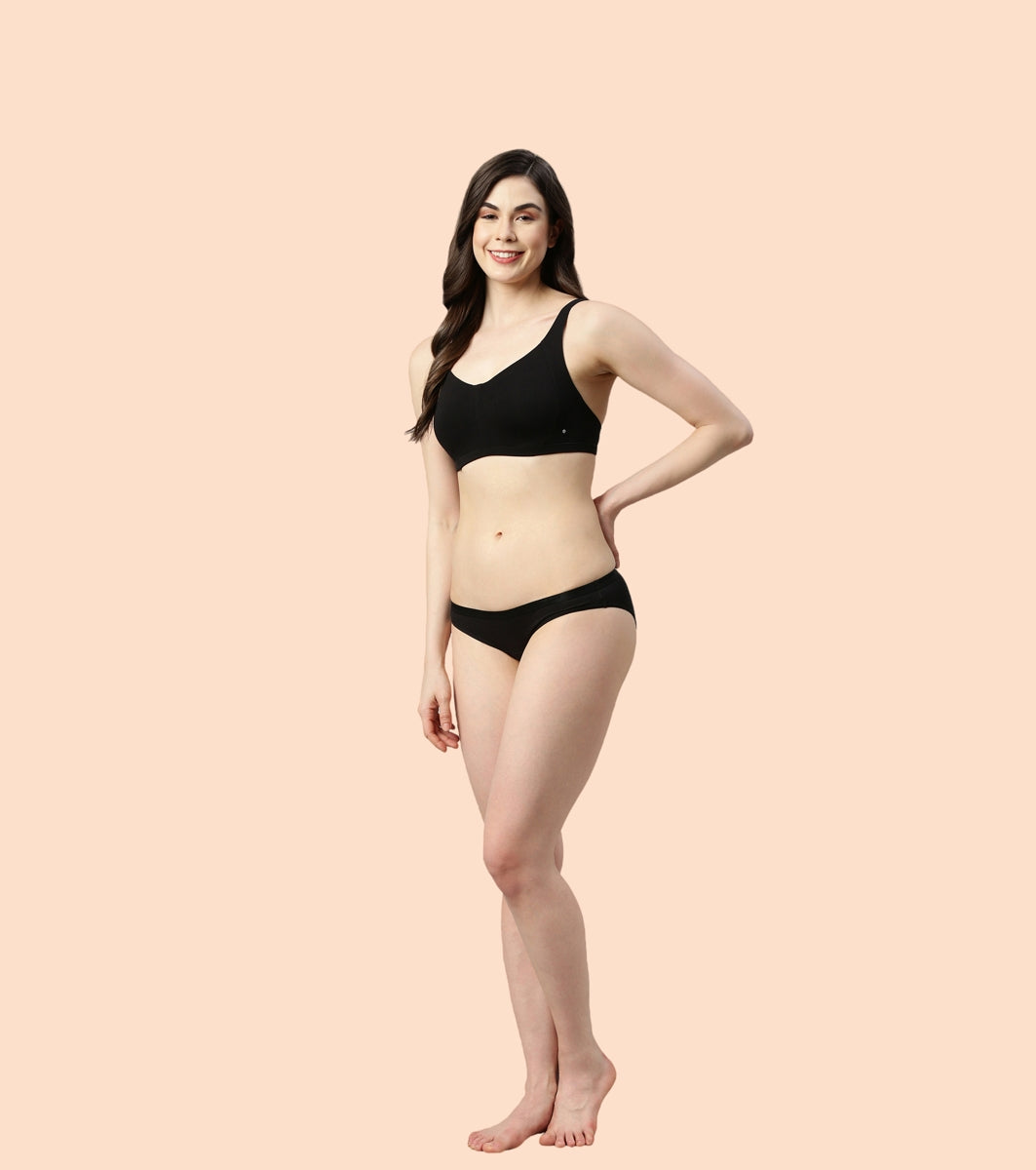 Enamor Intellifresh A058 Eco-antimicrobial Cotton Minimizer Bra for Women- Full Coverage, Padded and Wirefree - Pale Skin