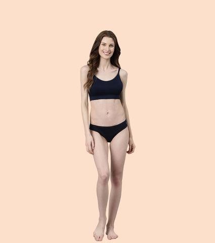 Enamor FlexiFree F037 Ultimate Comfort Seamless No -pinch T-shirt Bra for Women- High Coverage, Padded and Wirefree - Black