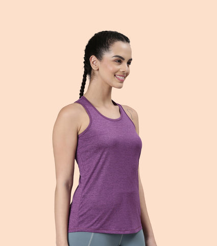 Basic Workout Tank | Dry Fit Racer Tank With Refective Graphic Relaxed Fit | Regular Length |A 308