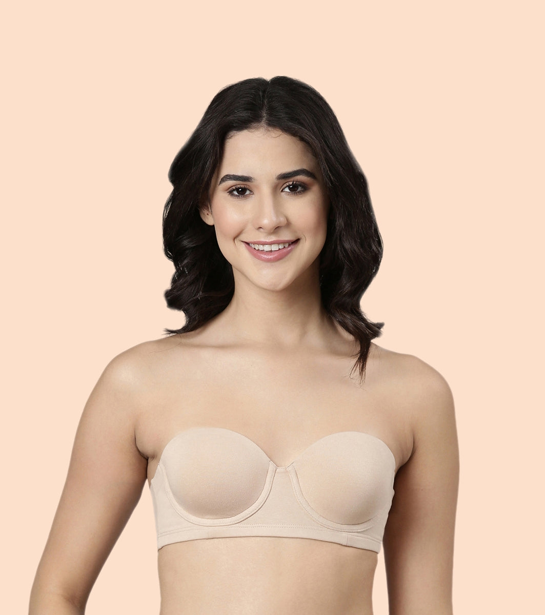 Enamor Multiway Bra For Women | High Coverage Cotton Strapless Bra For No Spill Coverage | A078Enamor Multiway Bra For Women | High Coverage Cotton Strapless Bra For No Spill Coverage | A078