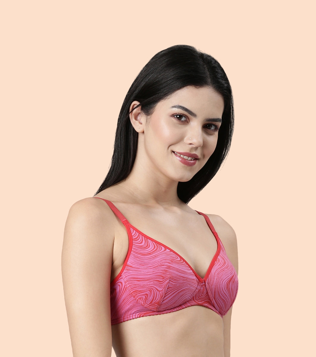 Enamor Perfect Coverage Cotton T-shirt Bra for Women- Padded and Wirefree