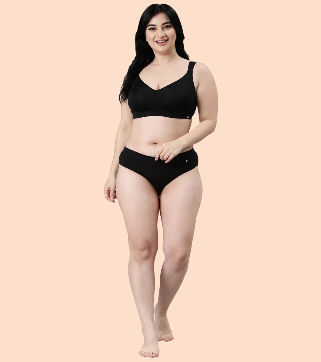 Enamor Pure Ease F121 Ultimate Smoothening Full Support Bra for Women- Full Coverage, Non Padded and Wirefree