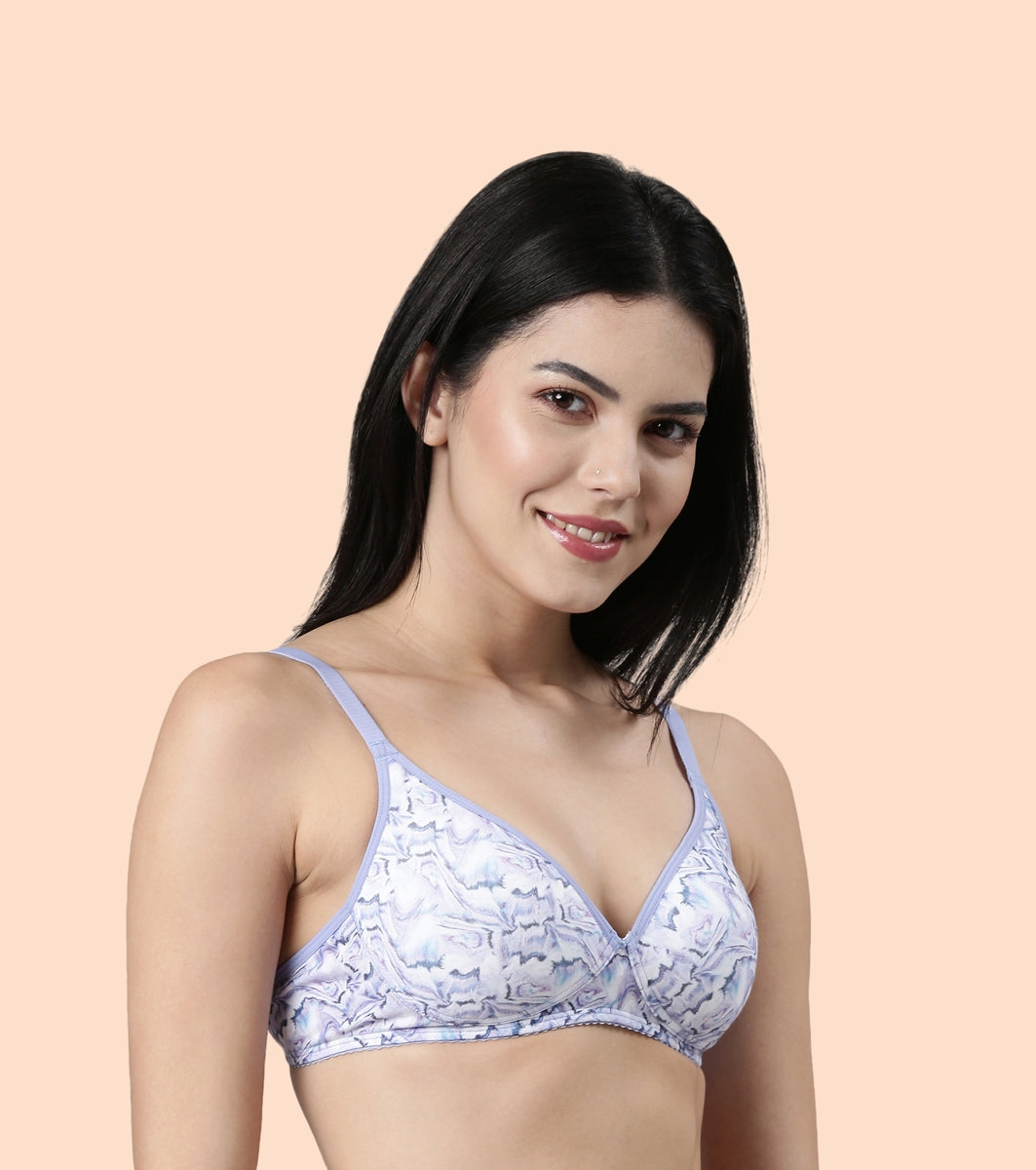 Enamor Perfect Coverage Cotton T-shirt Bra for Women- Padded and Wirefree