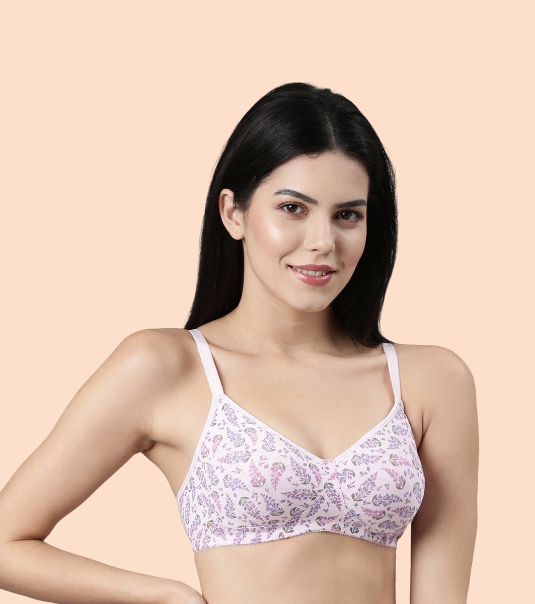 Enamor Fab-Cool Stretch Cotton Everyday Bra for Women- High Coverage, Non Padded and Wirefree