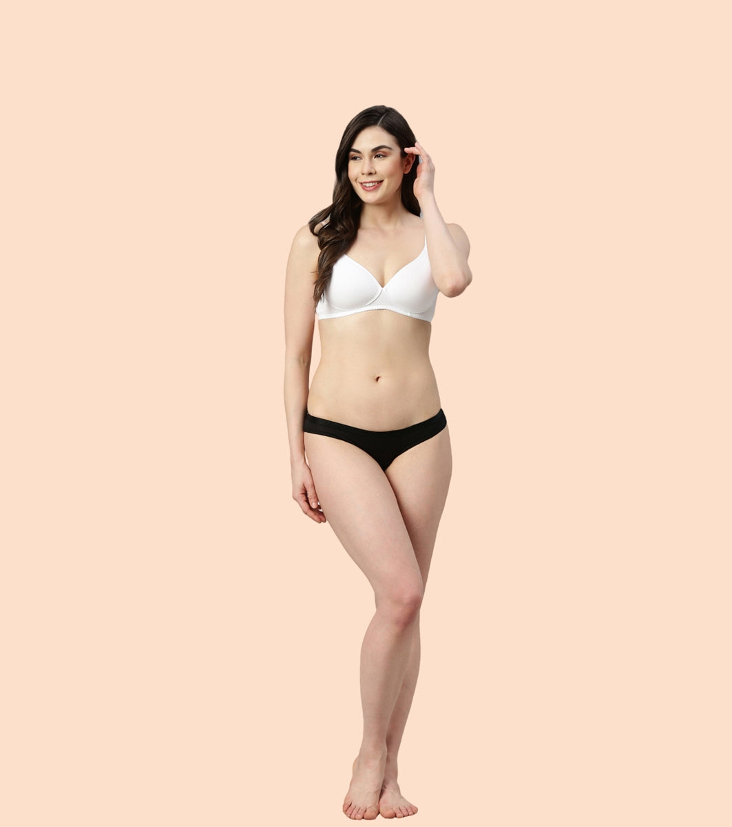 Enamor Perfect Coverage Cotton T-shirt Bra for Women- Padded and Wirefree