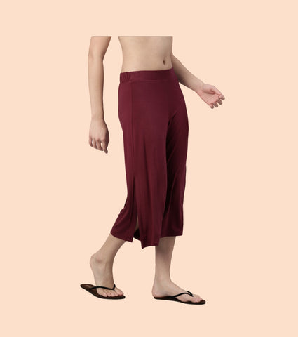 Shop In Culotte | Crop Length Culotte With Smart Side Slits