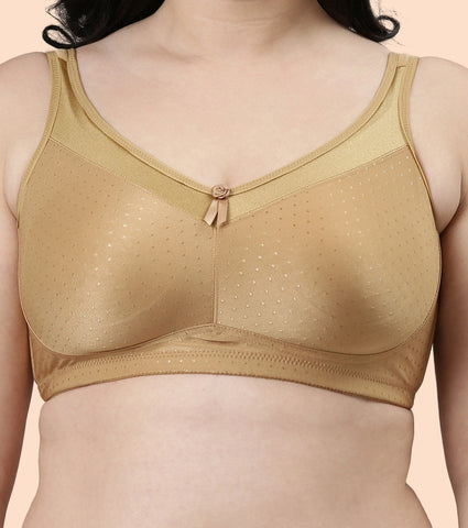 Enamor Full Support Smooth Super Lift Bra For Women - Non-Padded, Non-Wired, Full-Coverage Bra | FB12 | Buff