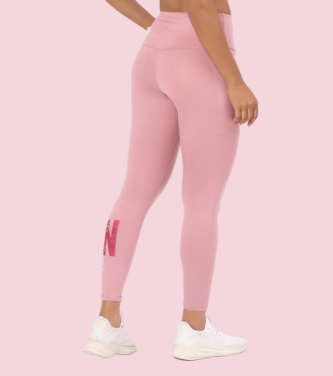 Enamor A606 Women's High Waist Workout Leggings with Elasticated Waistband - Lilas-Run Faster