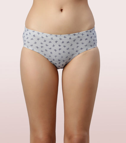 Enamor CR15 Low Waist Stretch Cotton Panty - Print - Pack of Two