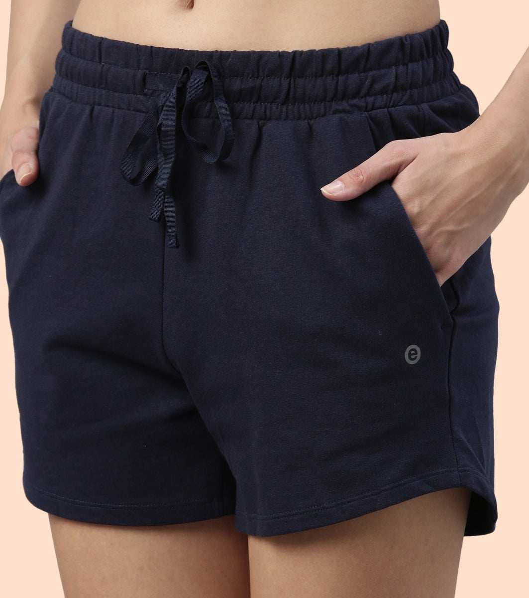 Comfy Shorts | Terry Shorts With Adjustable Waistband & Pockets