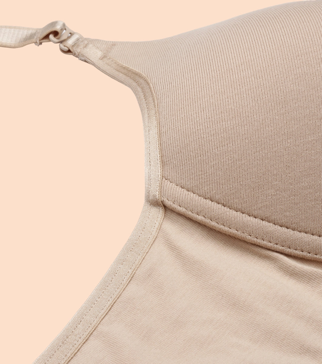 Enamor Fab-Cool A165 Antimicrobial Ultimate Coverage Cotton T-shirt Bra for Women- High Coverage, Padded and Wirefree - Pale Skin