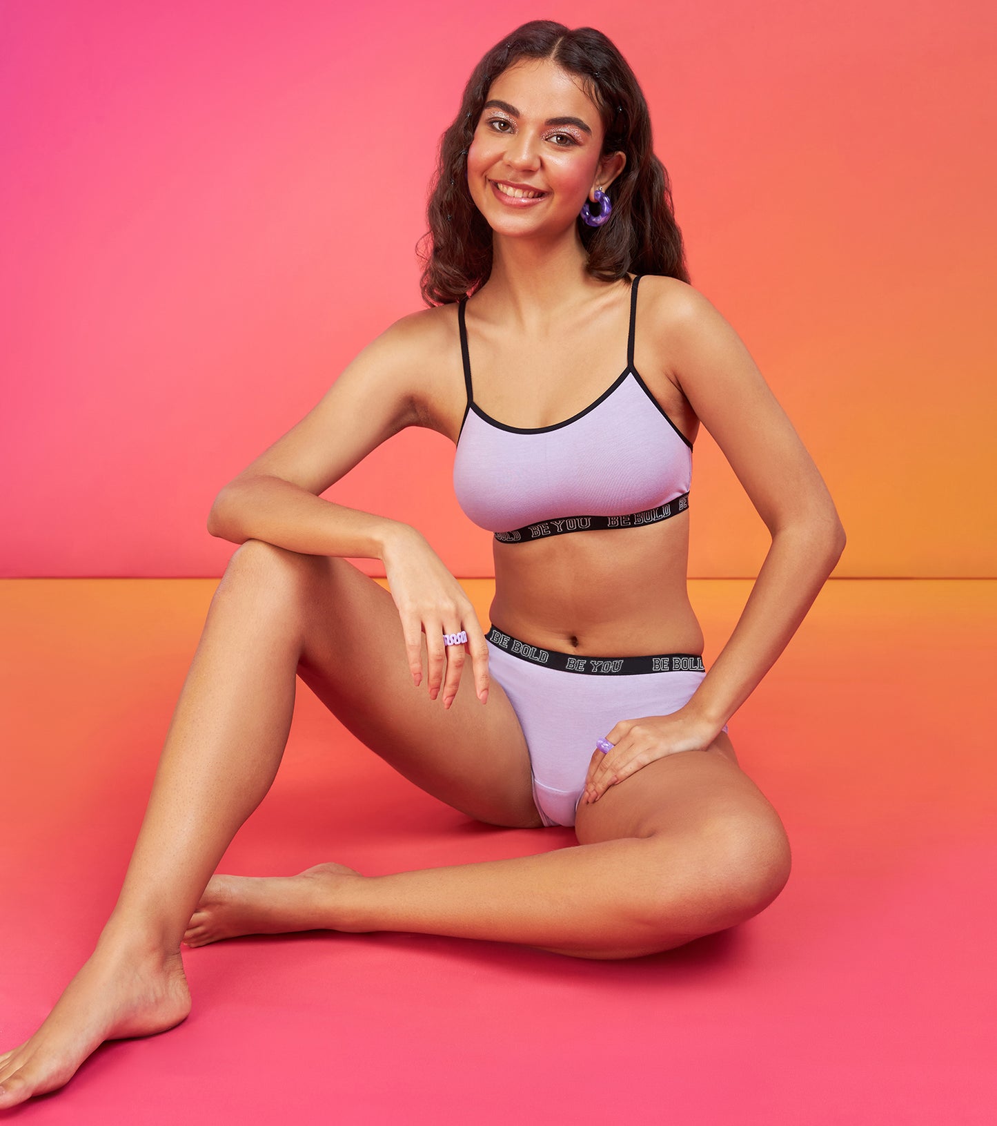 Enamor XO Lilac Non-Wired Non Padded Regular Bra - Baylish