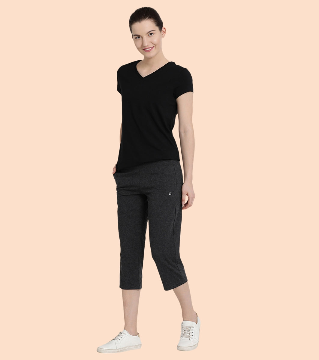 Lounge Capri | Straight Leg Cotton Spandex Capri