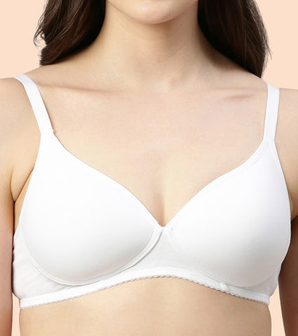 Enamor Perfect Coverage Cotton T-shirt Bra for Women- Padded and Wirefree