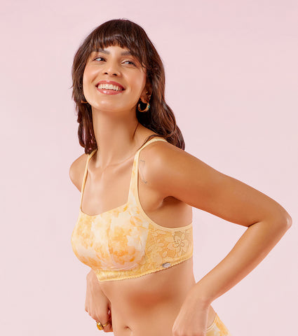 Enamor F151 Wirefree Full Coverage All Day Comfort Bralette - Golden Haze