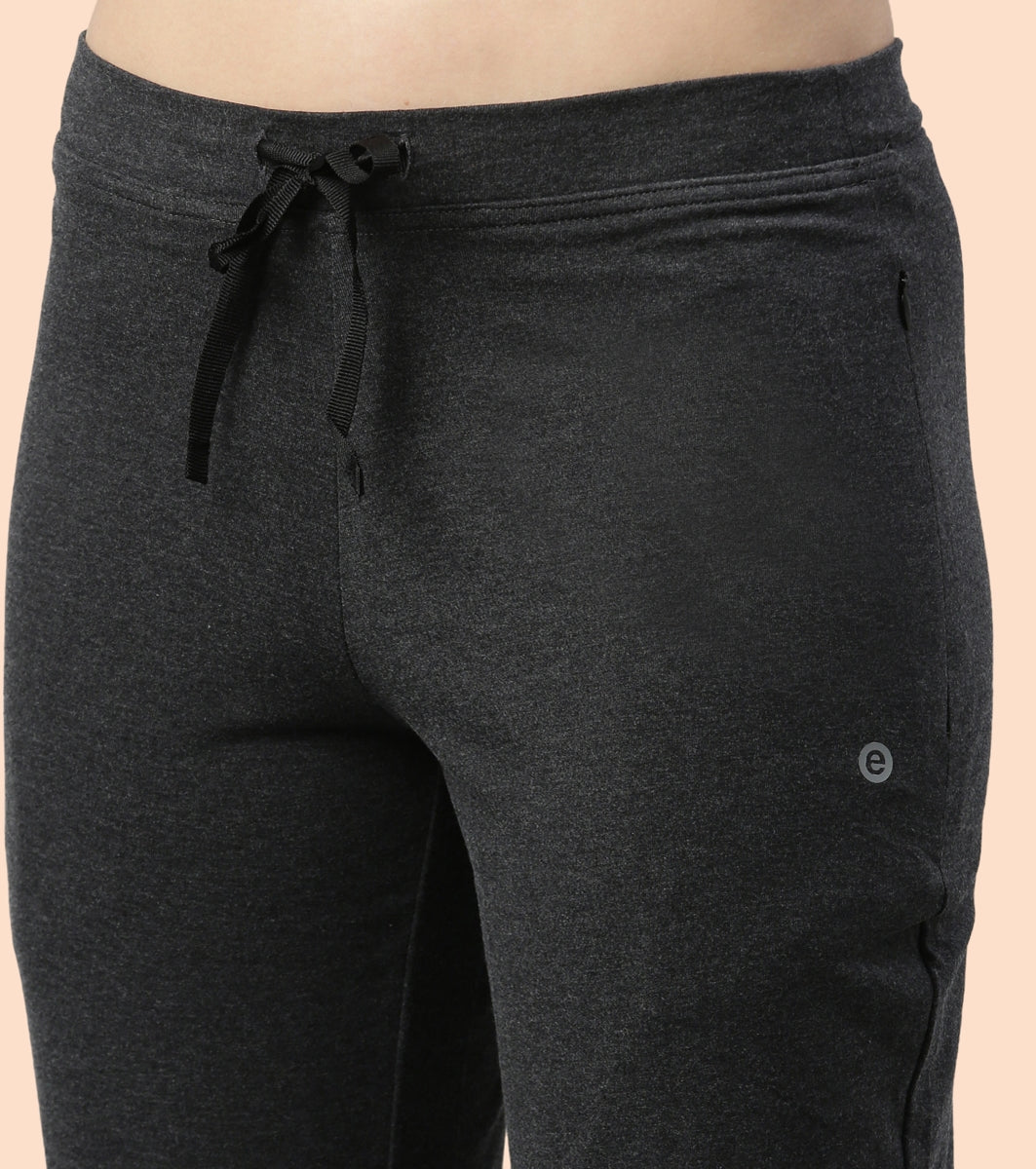 Lounge Pants | Basic Straight Leg Pants With Adjustable Drawstring And Zipper Pockets