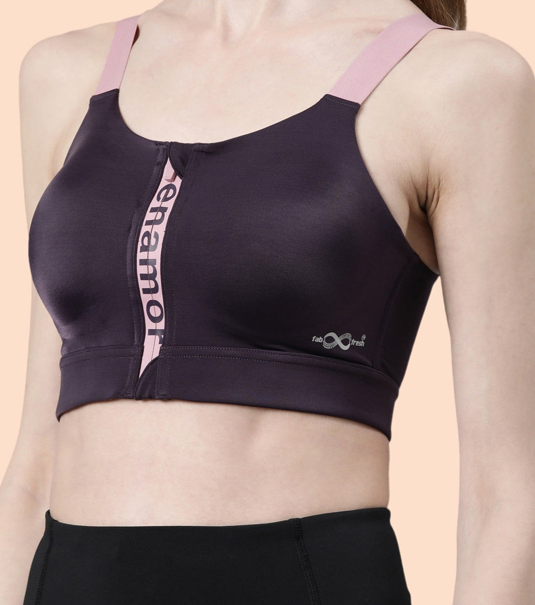 Enamor Front Open Bounce Control High Impact Sports Bra | SB29